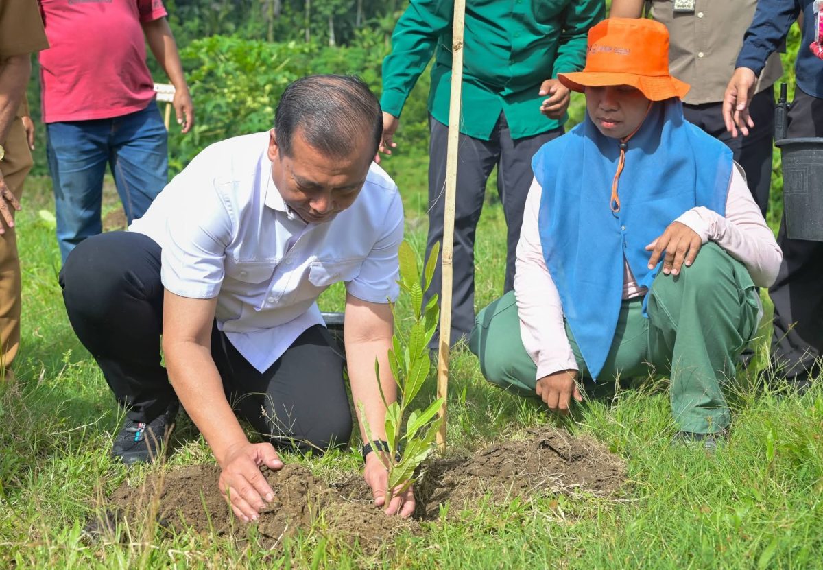 Gubernur Nusa Tenggara Barat (NTB) Lalu Muhamad Iqbal menghadiri kegiatan Penanaman 500 Pohon Produktif dan Pelepasan Burung yang diinisiasi Yayasan Unggul Alam Lestari di kawasan Bendungan Meninting, Lombok Barat