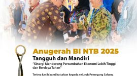 Anugerah BI NTB 2025, Bank NTB Syariah sukses meraih Penghargaan sebagai ‘Bank dengan Sinergi Program Akselerasi QRIS Terbaik 2025.