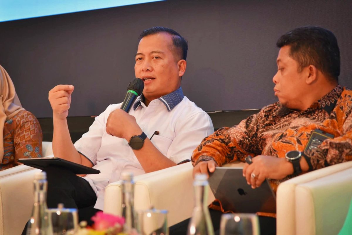 Gubernur NTB Lalu Muhamad Iqbal saat menjadi narasumber dalam kegiatan Indonesia’s Geopark Leader Forum Building Knowledge for Indonesia Geopark Development yang diselenggarakan Bappenas di Jakarta