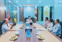 Gubernur NTB Lalu Muhamad Iqbal saat menerima Silaturahmi dengan Ketua dan Pengurus PWI NTB Diruang Kerja Gubernur.