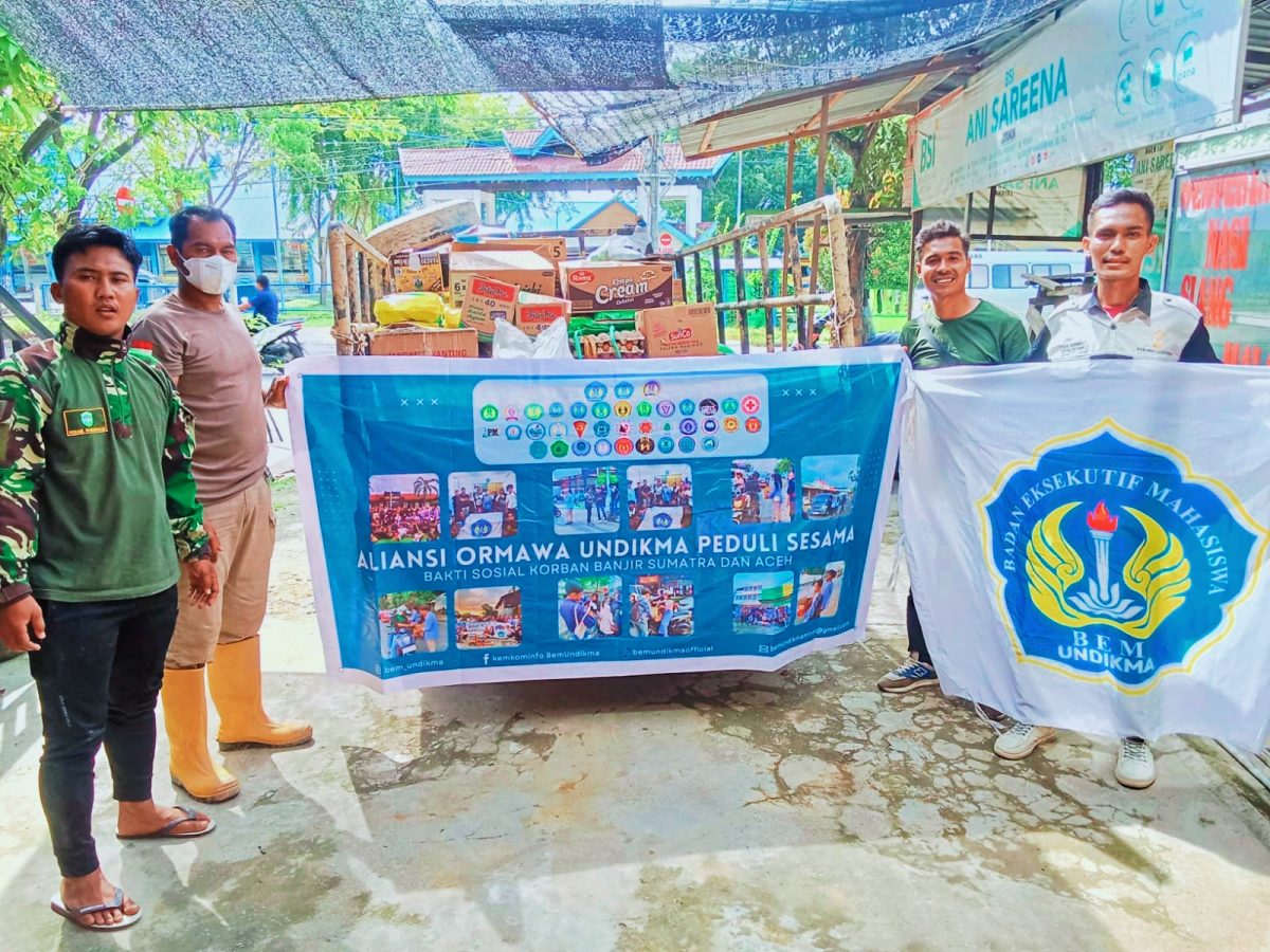 Aliansi Organisasi Mahasiswa (ORMAWA) Universitas Pendidikan Mandalika (UNDIKMA) Mataram menunjukkan kepedulian nyata dengan turun langsung ke lokasi bencana di Provinsi Aceh.