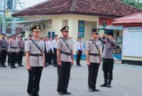 Polres Dompu menggelar Upacara Serah Terima Jabatan (Sertijab) Wakapolres Dompu, Kapolsek Kempo, dan Kapolsek Pekat