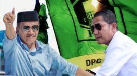 Wakil Bupati Dompu Syirajuddin, SH, bersama Ketua DPC PPP Kabupaten Dompu Mohamad Subahan, SE,