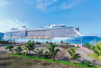 Kapal pesiar Ovation of the Seas menjadi kapal pesiar terbesar yang singgah di Pelabuhan Gili Mas, Lembar, Lombok Barat, pada awal 2026.