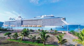 Kapal pesiar Ovation of the Seas menjadi kapal pesiar terbesar yang singgah di Pelabuhan Gili Mas, Lembar, Lombok Barat, pada awal 2026.