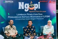 Kepala Bappeda Provinsi NTB Baiq Nelly Yuniarti, AP., M.Si., saat menjadi narasumber dalam kegiatan Ngopi (Ngobrol Para Ilmuan) LP2M UIN Mataram dengan tema dampak perubahan iklim dan kenaikan muka air laut terhadap wilayah pesisir NTB, di Gedung Research Center UIN Mataram, Kamis (15/1/2026).