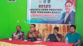 Anggota DPRD NTB Muhamad Aminurlah (Aji Maman) saat menyerap aspirasi masyarakat di Kabupaten Bima.