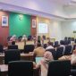 Suasana Focus Group Discussion (FGD) Bappeda Provinsi NTB bersama LPEM Universitas Indonesia yang membahas peran strategis transportasi laut dalam mendorong pertumbuhan ekonomi, penguatan konektivitas wilayah, dan keberlanjutan lingkungan di NTB, berlangsung di Ruang Rapat Geopark Bappeda NTB, Rabu (28/1/2026).