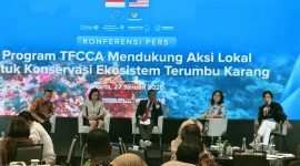 Peluncuran Program Tropical Forest and Coral Reef Conservation Act (TFCCA) yang diselenggarakan Kementerian Kelautan dan Perikanan RI di Morrissey Hotel, Jakarta, Selasa (27/1/2026).