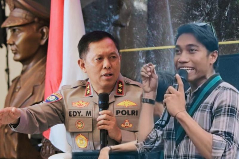 Ketua Bidang PTKP HMI Cabang Mataram, Muhammad Farhan, saat menegaskan tantangan tes rambut massal bagi seluruh jajaran kepolisian NTB.