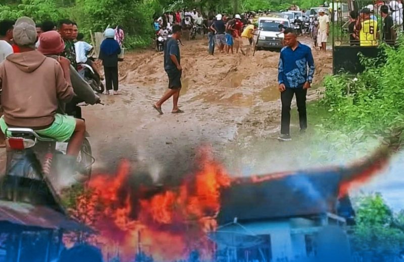 Kondisi banjir dan kebakaran rumah yang melanda Daerah di Kabupaten Bima, menyebabkan kerusakan permukiman dan memicu penanganan darurat oleh petugas serta warga setempat.