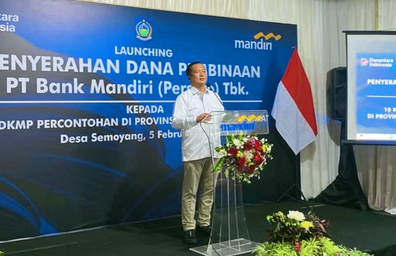 Gubernur NTB Lalu Muhamad Iqbal menyampaikan sambutan pada kegiatan penguatan Koperasi Desa/Kelurahan Merah Putih (KDKMP) yang dihadiri jajaran Pemerintah Provinsi NTB dan Bank Mandiri di Lombok Tengah, Kamis (05/02/2026).