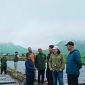 Kepala BBRMP NTB Hendro Cahyono bersama jajaran Dirjen Hortikultura, aparat keamanan, dan petani bawang putih meninjau langsung lokasi persiapan kunjungan Menteri Pertanian RI di Sembalun Bumbung, Kecamatan Sembalun, Lombok Timur.
