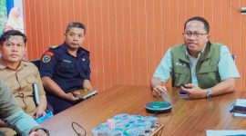 Kepala Dinas Kelautan dan Perikanan NTB, Muslim, S.T., M.Si., menerima kunjungan Yayasan TERANGI di Mataram, membahas pengembangan program blue carbon di Lombok Timur.