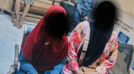 Petugas SPKT Polres Dompu saat menerima laporan dugaan pencabulan anak di bawah umur di Kecamatan Pajo, Kabupaten Dompu, Senin (9/2/2026).