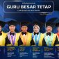 Enam Guru Besar Tetap Universitas Mataram (Unram) yang resmi dikukuhkan melalui Sidang Senat Terbuka, yakni Prof. Ir. Aluh Nikmatullah, M.Agr.Sc., Ph.D.; Prof. Hendry Sakke Tira, S.T., M.T., Ph.D.; Prof. Dr. Ir. Lukman HY, M.P.; Prof. Dr. Dra. Hj. Mukmin Suryatni, M.M.; Prof. Dr. Syamsul Bahri, S.Si., M.Si.; dan Prof. Dr. Widodo Dwi Putro, S.H., M.Hum., Rabu (11/2/2026) di Rektorat Unram.