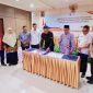 Rektor UIN Mataram bersama Ketua DPRD Kota Bima dan jajaran saat pelaksanaan Bimtek Penguatan AKD di Lombok Raya.