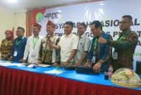 Suasana Musyawarah Nasional (Munas) IX DPP Badan Musyawarah Masyarakat Bima (BMMB) di Gedung Juang 45, Jakarta, yang menetapkan Dr (c) Firdaus Djuwaid, S.H., M.H sebagai Ketua Umum DPP BMMB periode 2026–2030,