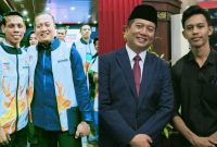Syuryadin dan Febrian saat bersama Gubernur NTB Lalu Muhamad Iqbal dalam sebuah kegiatan