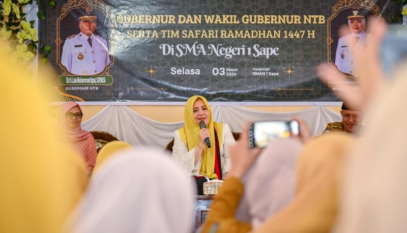 Wakil Gubernur NTB, Indah Dhamayanti Putri, saat konsolidasi bersama kepala sekolah SMA, SMK, dan SLB se-Kecamatan Sape, mendorong peningkatan mutu pendidikan.