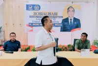 Anggota DPR RI H. Mori Hanafi memberikan materi sosialisasi 4 Pilar Kebangsaan kepada 120 peserta di Kota Bima, Selasa (10/2/2026), untuk memperkuat persatuan dan mencegah perpecahan masyarakat.