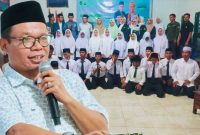 Akhdiansyah saat memberikan arahan kepada peserta Makesta IPNU-IPPNU Kota Bima terkait pentingnya kaderisasi dan penguatan struktur organisasi.