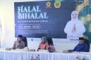 Rektor Universitas Mataram Sukardi saat menyampaikan sambutan dalam acara Halal Bihalal IKA Unram di Mataram, Sabtu (11/4/2026).