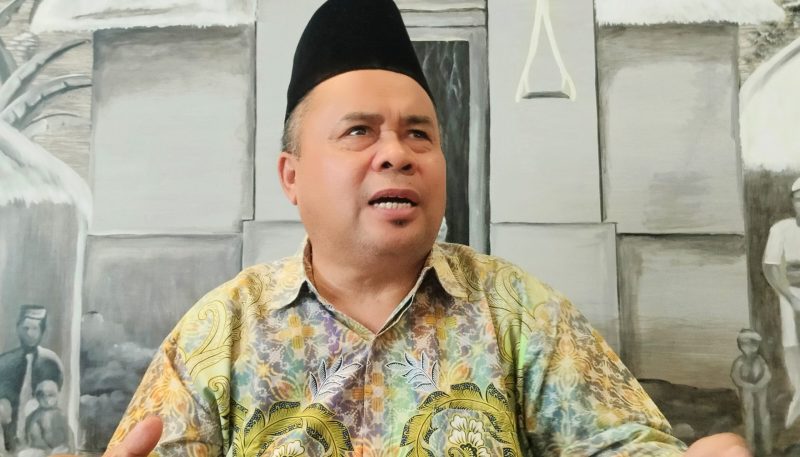 TGH Najamudin Mustafa saat memberikan pernyataan terkait sidang dugaan gratifikasi DPRD NTB di Mataram.