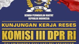Dokumen surat resmi kunjungan kerja reses Komisi III DPR RI ke NTB yang memuat agenda evaluasi penegakan hukum dan ditandatangani pimpinan DPR RI.