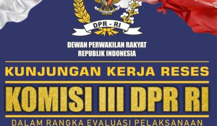 Surat resmi DPR RI Komisi III kunjungan kerja ke NTB evaluasi penegakan hukum 2026