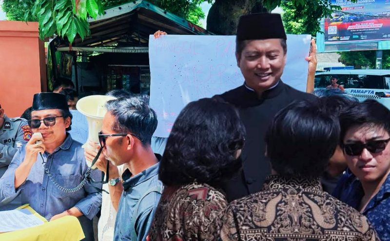Aksi massa GERAK-NTB di depan Pengadilan Tipikor Mataram menuntut kejelasan kasus dana siluman DPRD NTB dan mendesak kehadiran Gubernur dalam persidangan.