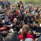 Ketua Dewan Pers, Komaruddin Hidayat, saat menyampaikan pernyataan dalam peringatan World Press Freedom Day 2026 di Jakarta.
