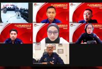 Suasana Class Menulis Jurnalistik KPU NTB yang diikuti jajaran KPU Kota Bima secara daring.