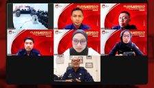 Suasana Class Menulis Jurnalistik KPU NTB yang diikuti jajaran KPU Kota Bima secara daring.