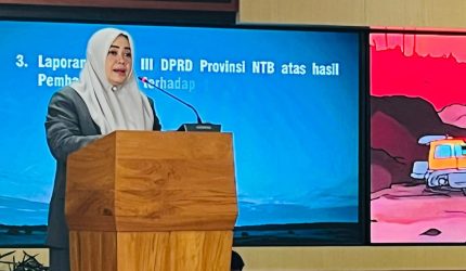 Wakil Gubernur NTB Hj. Indah Damayanti Putri menghadiri rapat paripurna DPRD NTB terkait pengesahan perubahan Perda Pajak dan Retribusi Daerah untuk meningkatkan PAD dan memperkuat ekonomi daerah.