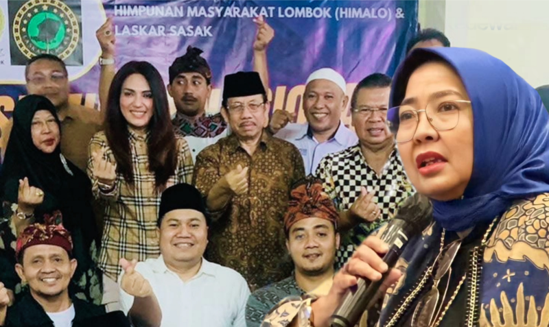 Terlihat Ketua DPRD NTB Hj Baiq Isvie Rupaeda bersama Wakil Ketua DPR RI Hj Sari Yuliati dalam sebuah kegiatan. Isvie menegaskan bahwa kiprah dan pengabdian Sari Yuliati untuk masyarakat NTB merupakan kerja nyata yang layak dihormati dan dinilai secara objektif berdasarkan rekam jejak serta manfaat yang dirasakan masyarakat.