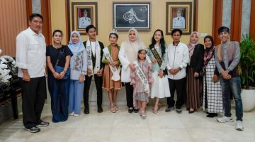 Wakil Gubernur NTB, Indah Dhamayanti Putri (Umi Dinda), menerima audiensi pengurus Duta Remaja Pariwisata Indonesia (DRPI) dan International Youth Tourism Ambassador (IYTA) terkait persiapan pelaksanaan IYTA 2026 di NTB.