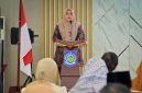 Wakil Gubernur NTB Indah Dhamayanti Putri bersama Ketua TP PKK NTB Sinta M. Iqbal saat meluncurkan program Voice for Equality: Stop Kekerasan Berbasis Gender di Aula Rinjani BPSDMD Provinsi NTB, Mataram.