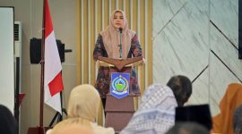 Wakil Gubernur NTB Indah Dhamayanti Putri bersama Ketua TP PKK NTB Sinta M. Iqbal saat meluncurkan program Voice for Equality: Stop Kekerasan Berbasis Gender di Aula Rinjani BPSDMD Provinsi NTB, Mataram.