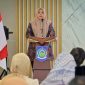 Wakil Gubernur NTB Indah Dhamayanti Putri bersama Ketua TP PKK NTB Sinta M. Iqbal saat meluncurkan program Voice for Equality: Stop Kekerasan Berbasis Gender di Aula Rinjani BPSDMD Provinsi NTB, Mataram.