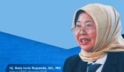 Ketua DPRD NTB Baiq Isvie Rupaeda saat menghadiri rapat penerimaan LHP BPK RI setelah Provinsi NTB meraih opini WTP ke-15 berturut-turut.