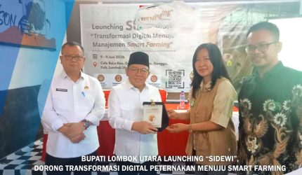 Bupati Lombok Utara launching aplikasi SIDEWI untuk digitalisasi data sapi dan smart farming di Kabupaten Lombok Utara