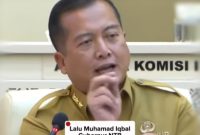 Gubernur NTB Dr. H. Lalu Muhamad Iqbal, S.IP., M.Si., menyampaikan pandangannya saat mengikuti Rapat Dengar Pendapat Umum (RDPU) bersama Komisi II DPR RI di Jakarta, Senin (9/6/2026), terkait kebutuhan rekrutmen PPPK berbasis kompetensi dan penguatan birokrasi daerah.