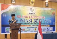 Kepala Dinas Peternakan dan Kesehatan Hewan Provinsi NTB, Muhamad Riadi, menghadiri Grand Launching Asosiasi Beef NTB di Hotel Illira Praya, Lombok Tengah, Minggu (7/6/2026).