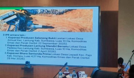 Rapat koordinasi koperasi tambang di NTB membahas lokasi dan koperasi penerima Izin Pertambangan Rakyat di Sumbawa dan Dompu