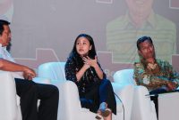 Delegasi muda DPRemaja 4.0 memaparkan hasil temuan lapangan terkait masifnya iklan rokok yang masih terpasang di sekitar sekolah dalam acara The Unpopular Fest 2026 di Taman Ismail Marzuki, Jakarta.