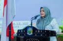Wakil Gubernur NTB Indah Dhamayanti Putri memberikan sambutan pada pelantikan DPD ASITA NTB periode 2026–2031 di Gedung Sangkareang.