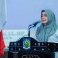 Wakil Gubernur NTB Indah Dhamayanti Putri memberikan sambutan pada pelantikan DPD ASITA NTB periode 2026–2031 di Gedung Sangkareang.