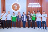 Ketua LBH GP Ansor NTB Abdul Majid bersama jajaran pengurus saat melakukan audiensi dengan Kanwil Kemenkum NTB membahas penguatan paralegal dan layanan bantuan hukum.
