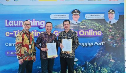 Bank NTB Syariah dan PT Easybook Teknologi Indonesia kerja sama digitalisasi e-ticketing Pelabuhan Senggigi